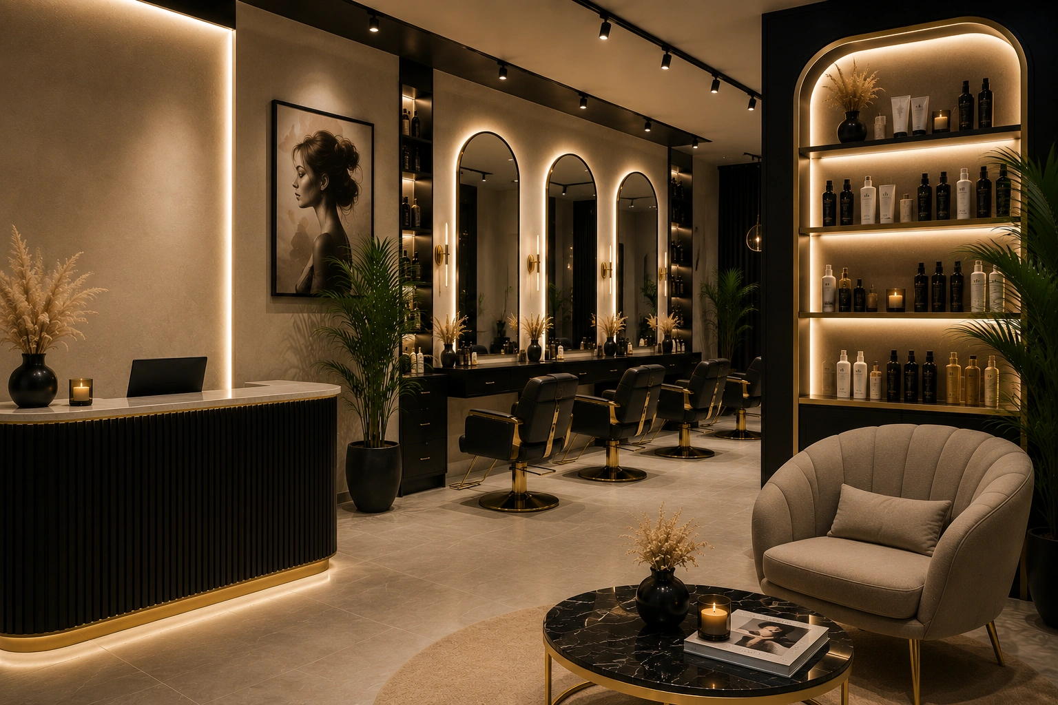 Premium women salon interior